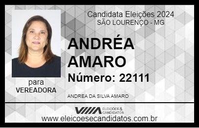 Candidato ANDRÉA AMARO 2024 - SÃO LOURENÇO - Eleições