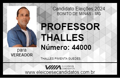 Candidato PROFESSOR THALLES 2024 - BONITO DE MINAS - Eleições