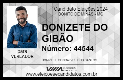 Candidato DONIZETE DO GIBÃO 2024 - BONITO DE MINAS - Eleições