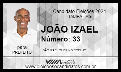 Candidato JOÃO IZAEL 2024 - ITABIRA - Eleições