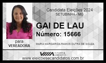 Candidato GAI DE LAU 2024 - SETUBINHA - Eleições