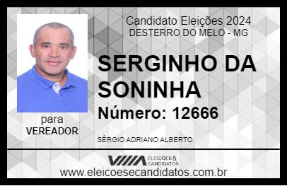 Candidato SERGINHO DA SONINHA 2024 - DESTERRO DO MELO - Eleições