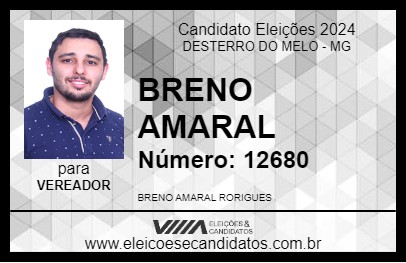 Candidato BRENO AMARAL 2024 - DESTERRO DO MELO - Eleições