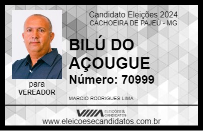 Candidato BILÚ DO AÇOUGUE 2024 - CACHOEIRA DE PAJEÚ - Eleições