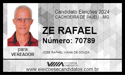 Candidato ZE RAFAEL 2024 - CACHOEIRA DE PAJEÚ - Eleições