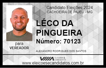 Candidato LÉCO DA PINGUEIRA 2024 - CACHOEIRA DE PAJEÚ - Eleições