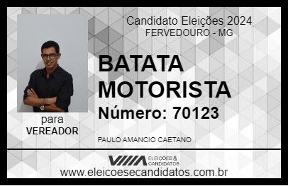 Candidato BATATA MOTORISTA 2024 - FERVEDOURO - Eleições