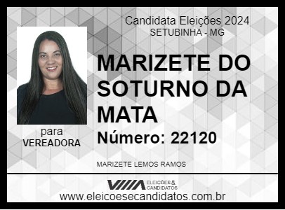 Candidato MARIZETE DO SOTURNO DA MATA 2024 - SETUBINHA - Eleições