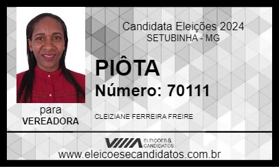 Candidato PIÔTA 2024 - SETUBINHA - Eleições