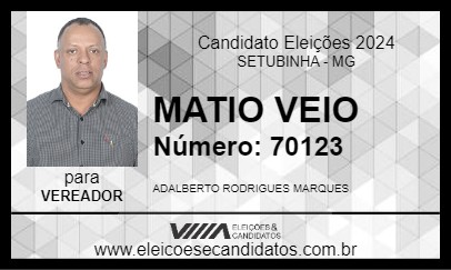 Candidato MATIO VEIO 2024 - SETUBINHA - Eleições