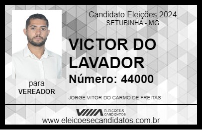 Candidato VICTOR DO LAVADOR 2024 - SETUBINHA - Eleições