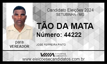 Candidato TÃO DO SOTURNO DA MATA 2024 - SETUBINHA - Eleições