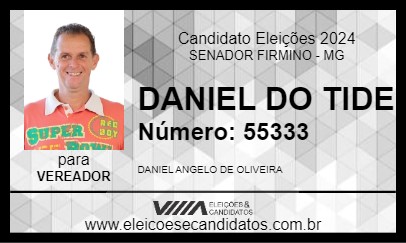 Candidato DANIEL DO TIDE 2024 - SENADOR FIRMINO - Eleições