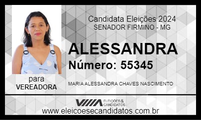 Candidato ALESSANDRA 2024 - SENADOR FIRMINO - Eleições