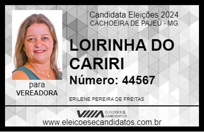 Candidato LOIRINHA DO CARIRI 2024 - CACHOEIRA DE PAJEÚ - Eleições