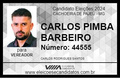 Candidato CARLOS PIMBA BARBEIRO 2024 - CACHOEIRA DE PAJEÚ - Eleições