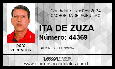 Candidato ITA DE ZUZA 2024 - CACHOEIRA DE PAJEÚ - Eleições