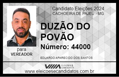 Candidato DUZÃO DO POVÃO 2024 - CACHOEIRA DE PAJEÚ - Eleições