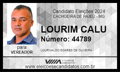 Candidato LOURIM CALU 2024 - CACHOEIRA DE PAJEÚ - Eleições