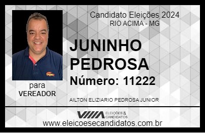 Candidato JUNINHO DA NÉIA 2024 - RIO ACIMA - Eleições