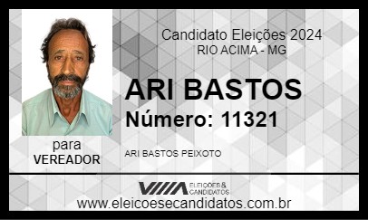 Candidato ARI BASTOS 2024 - RIO ACIMA - Eleições