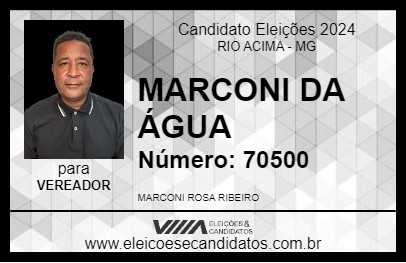 Candidato MARCONI ROSA 2024 - RIO ACIMA - Eleições