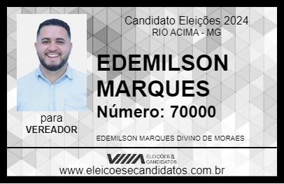 Candidato EDEMILSON MARQUES 2024 - RIO ACIMA - Eleições