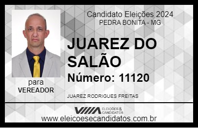 Candidato JUAREZ DO SALÃO 2024 - PEDRA BONITA - Eleições