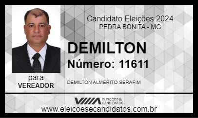 Candidato DEMILTON 2024 - PEDRA BONITA - Eleições