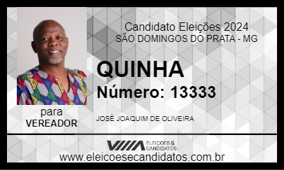 Candidato QUINHA 2024 - SÃO DOMINGOS DO PRATA - Eleições