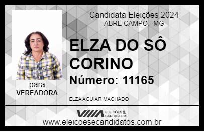 Candidato ELZA DO SÔ CORINO 2024 - ABRE CAMPO - Eleições