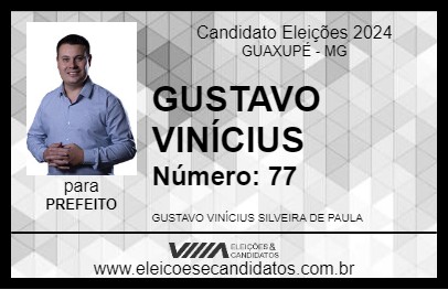 Candidato GUSTAVO VINÍCIUS 2024 - GUAXUPÉ - Eleições