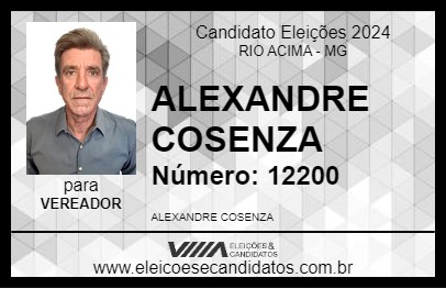 Candidato ALEXANDRE COSENZA 2024 - RIO ACIMA - Eleições