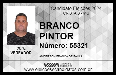 Candidato BRANCO PINTOR 2024 - CRISTAIS - Eleições