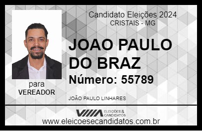 Candidato JOAO PAULO DO BRAZ 2024 - CRISTAIS - Eleições