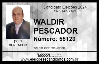 Candidato WALDIR PESCADOR 2024 - CRISTAIS - Eleições