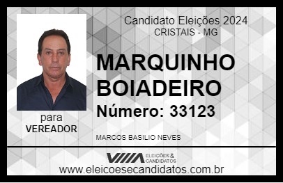 Candidato MARQUINHO BOIADEIRO 2024 - CRISTAIS - Eleições