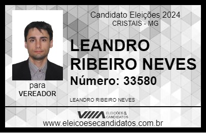 Candidato LEANDRO RIBEIRO NEVES 2024 - CRISTAIS - Eleições