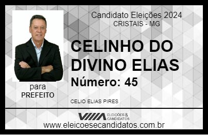 Candidato CELINHO DO DIVINO ELIAS 2024 - CRISTAIS - Eleições