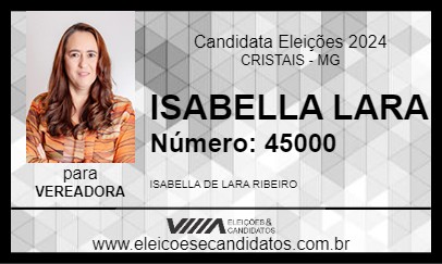 Candidato ISABELLA LARA 2024 - CRISTAIS - Eleições