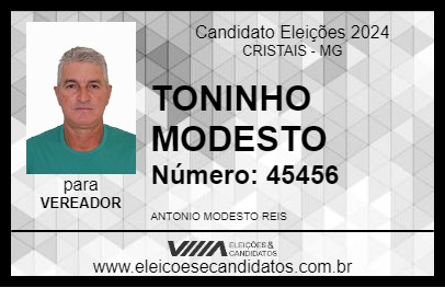 Candidato TONINHO MODESTO 2024 - CRISTAIS - Eleições