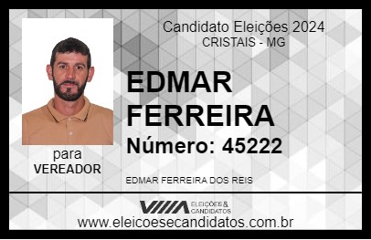 Candidato EDMAR FERREIRA 2024 - CRISTAIS - Eleições