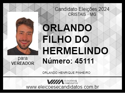 Candidato ORLANDO FILHO DO HERMELINDO 2024 - CRISTAIS - Eleições