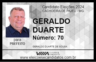 Candidato GERALDO DUARTE 2024 - CACHOEIRA DE PAJEÚ - Eleições