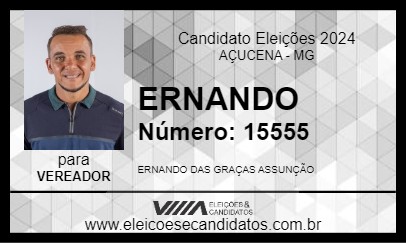 Candidato ERNANDO 2024 - AÇUCENA - Eleições