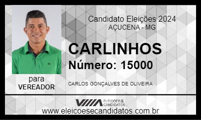 Candidato CARLINHOS 2024 - AÇUCENA - Eleições