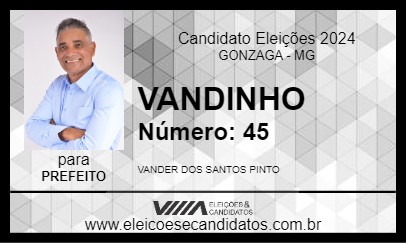 Candidato VANDINHO 2024 - GONZAGA - Eleições