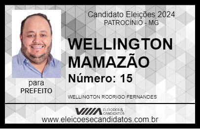 Candidato WELLINGTON MAMAZÃO 2024 - PATROCÍNIO - Eleições