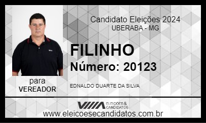 Candidato FILINHO 2024 - UBERABA - Eleições