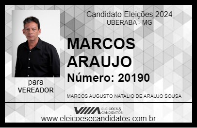 Candidato MARCOS ARAUJO 2024 - UBERABA - Eleições